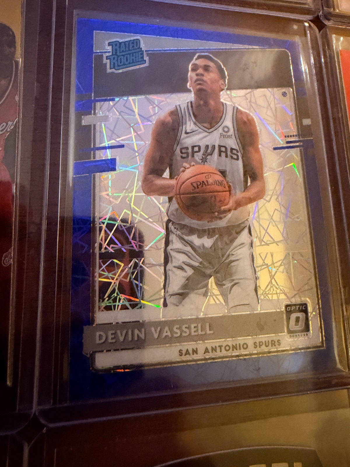 Devin Vassell 2020-21 Optic 161 Rated Rookie RC Blue Velocity Prizm