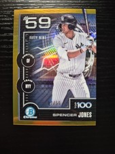 2025 Bowman Chrome Spencer Jones GOLD REFRACTOR  /50 #BTP-59 SCOUTS TOP 100 🔥
