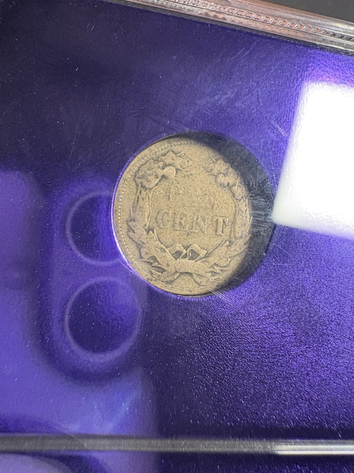 1858 Flying Eagle Cent 2025 NGC Bert Slab Sample Purple Core