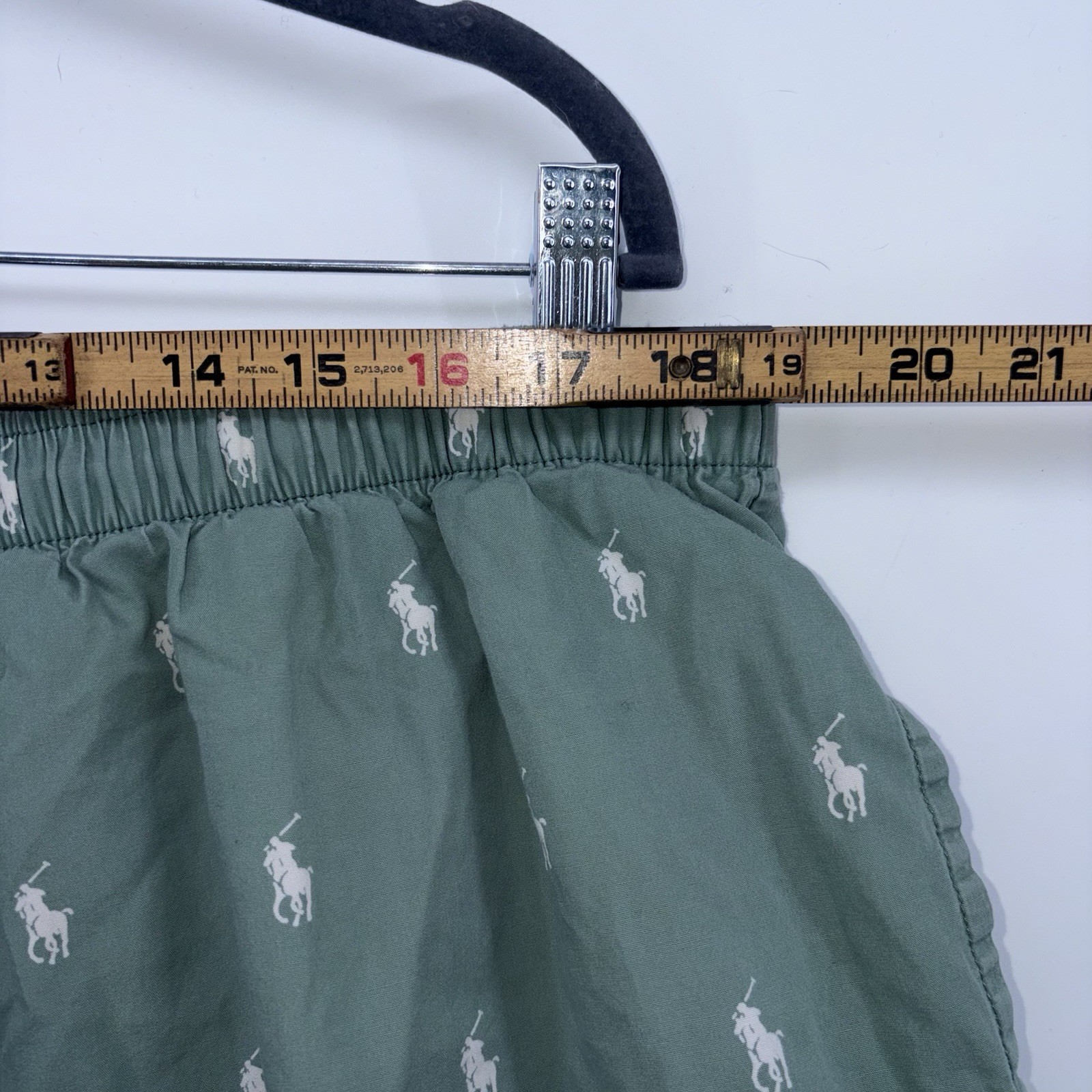 Polo Ralph Lauren Shorts Mens XL Green Sleepwear Lounge Drawstring All Over Pony thumbnail 3