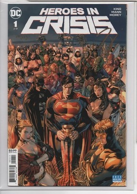 HEROES IN CRISIS #1   GOLD SIGNATURE SERIES   TOM KING   NUMBERED W/DF COA