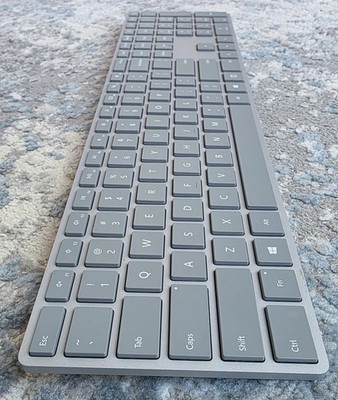Microsoft Surface Keyboard Model 1742 Wireless Bluetooth Gray Desktop Keyboard