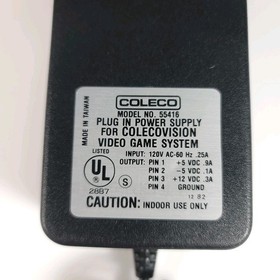 OEM ColecoVision Power Supply Adapter Model 55416 Tested Cleaned Coleco