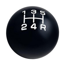 Black/White Inlay Sphere Aluminum 200 Grams Weighted Manual Shift Knob 5