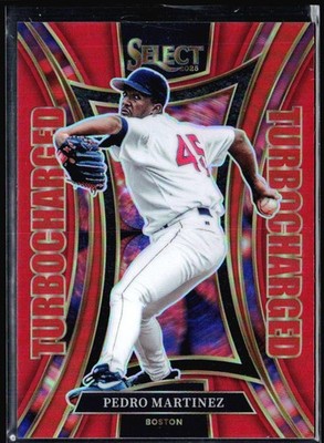 2025 Panini Select #12 Pedro Martinez Turbo Charged Red Prizm #/99