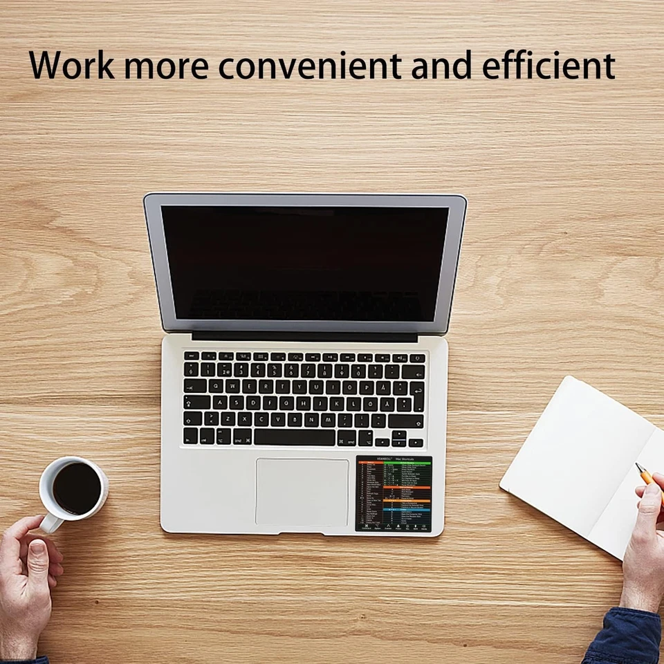 MacBook Shortcuts Sticker (4-Pack) Mac OS Cheat Sheet | Fits Pro/Air M1 M2 M3 M4 - Image 4 of 4