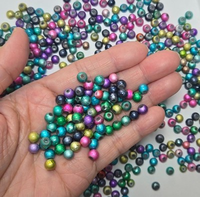 5mm Round Beads Pastel Colorful Glass Bead Color Beads for Jewelry 200 pcs
