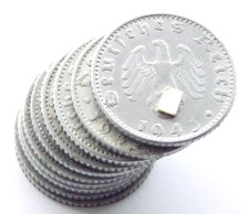 Lot GERMAN 10x 50 REICHSPFENNIG 1939 - 1943 Alu Coin SWASTIKA 3RD WW2 Pfennig