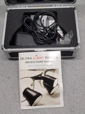 Ultra Light Optics Feather Light LED Loupe Headlight Battery Charger Case READ