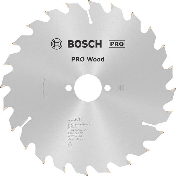 Bosch PRO Wood KreissäGeblatt 190 X 2,6 X 30 Mm - 2608640615-image