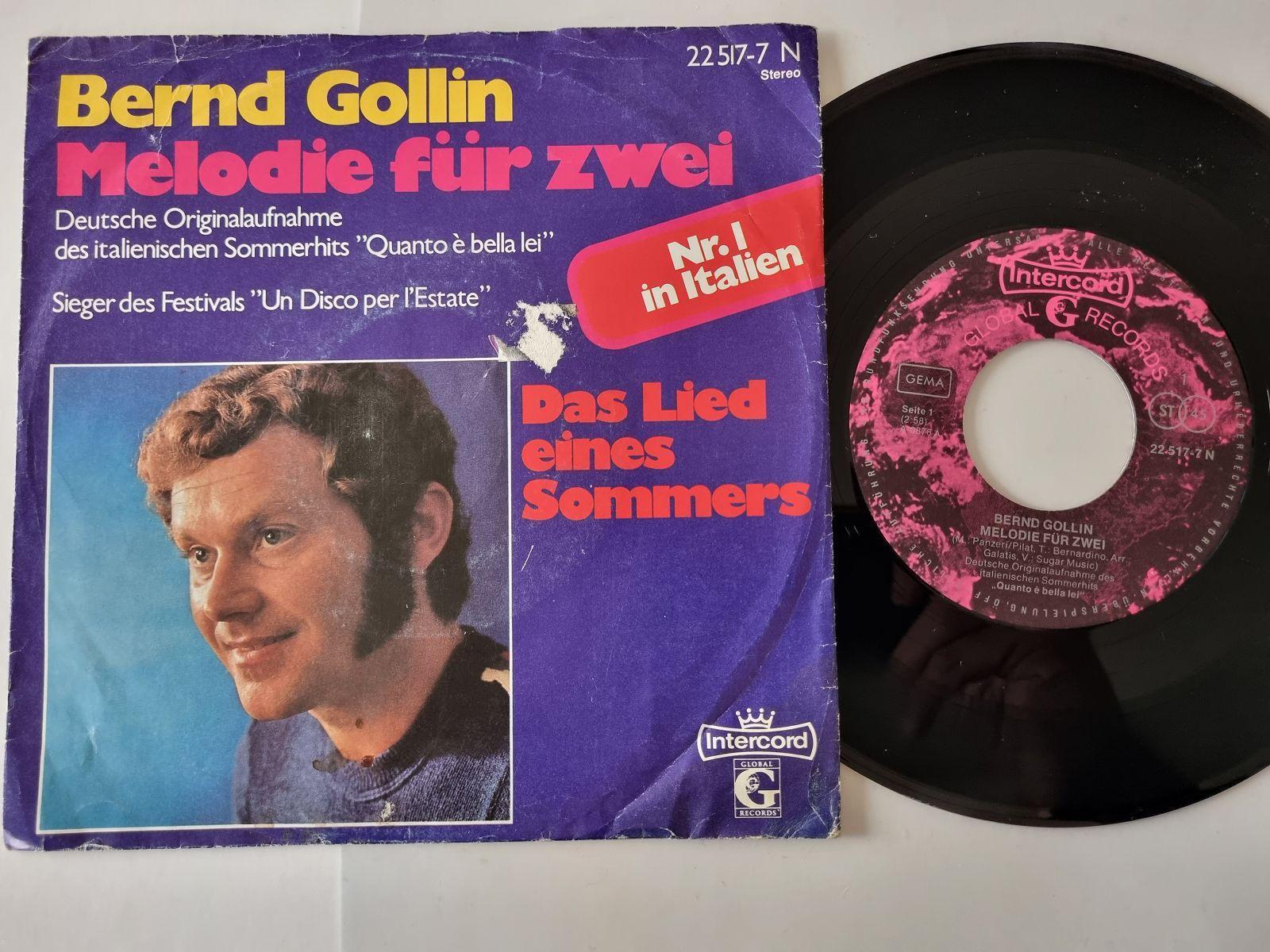 7"" Single Bernd Gollin - Melodie für zwei Vinyl Germany