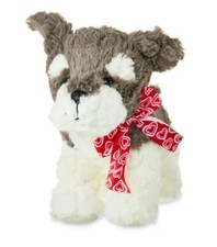 Walmart NWT Plush Puppy Love Grey Dog Heart Bow Stuffed 11" NEW M STAND GREY PUP