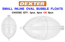 DEXTER SMALL OVAL IN LINE BUBBLE FLOATS SEA TROUT PIKE CARP FISHING TACKLE 3 6 9