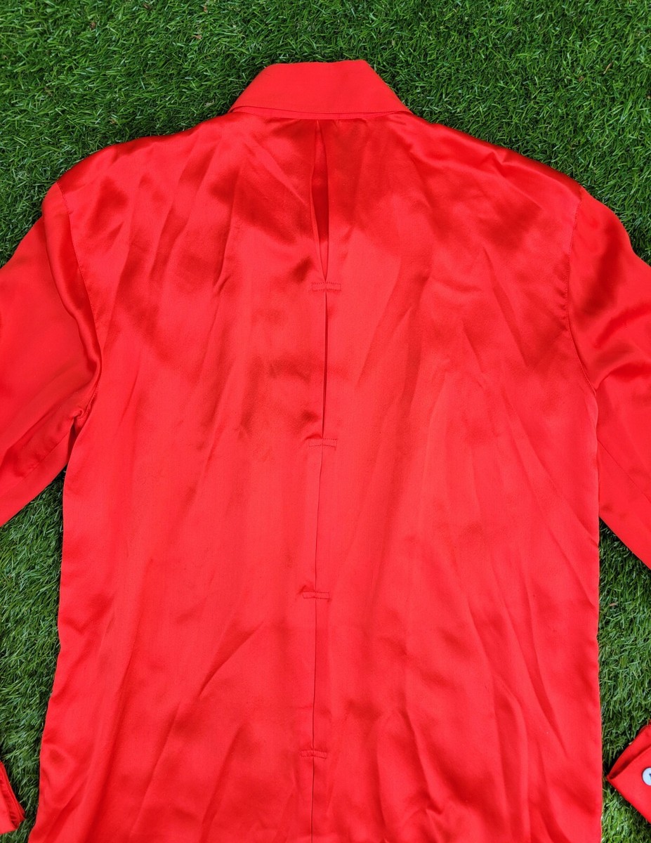 トップス 80s 90s \"PURA-SETA\" big silk shirt RED 80s 90s PURA-SETA large silk shirt RED Other