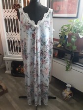 Vintage Chiha Womens Size Large Night Gown Floral Blue Pink Red Green Beige