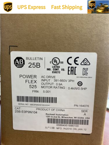 25B-E0P9N104 AB PowerFlex 525 0,4kW 0,5PS AC-Antrieb 25BE0P9N104 Spotware - Bild 2 von 4