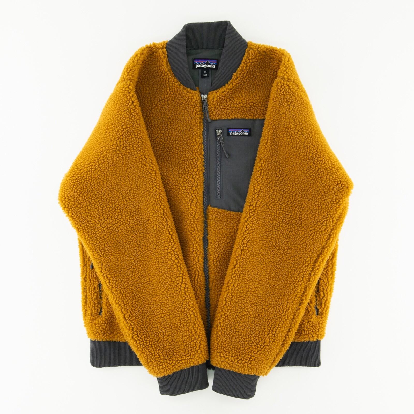 Patagonia Mens Medium Classic Retro-X Bomber Jacket Deep Pile