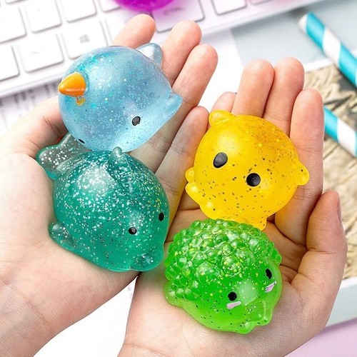 Animal Soft Cute Fun Sensory Antistress Squeeze Toys Spongy Squishy Mochi Sticky - Picture 10 of 19