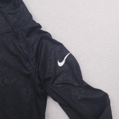 Nike Sweater Womens Small Black Pro Warm Emboss Heights Vixen Pullover Boa Mock - Picture 4 of 17