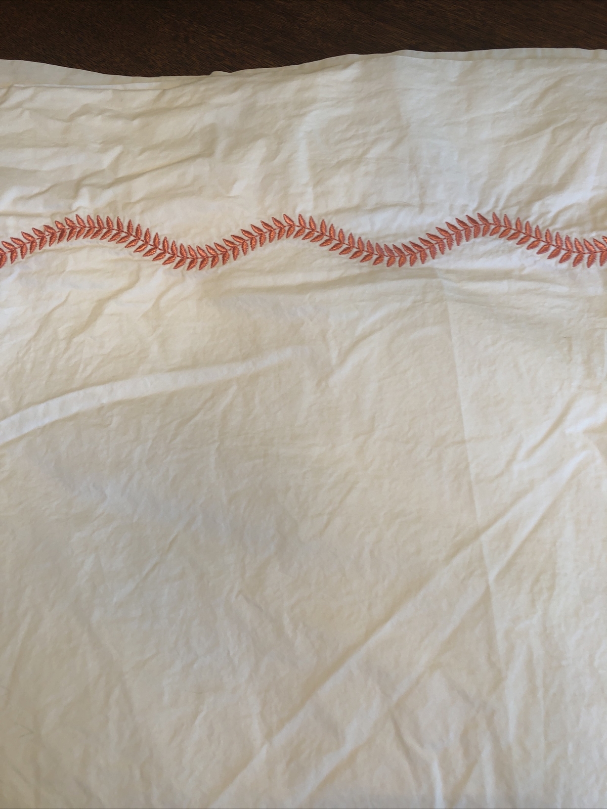 Beautiful Annie Selke Petite Vine Twin Flat Sheet~Coral~ | eBay