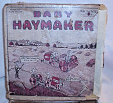 BABY HAY MAKER FARM TIN WIND UP TOY SET 1930s BY ANIMATED TOY BOXED