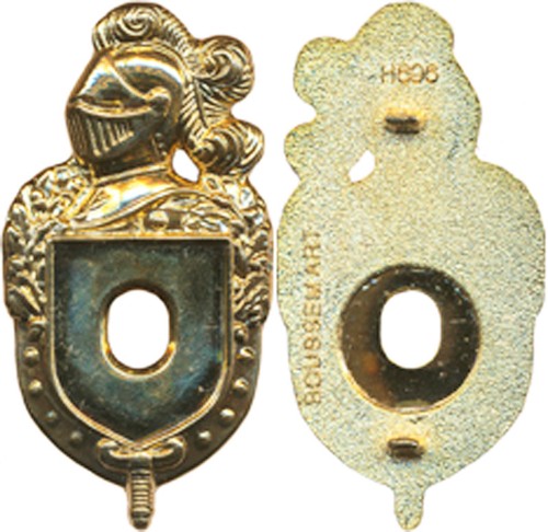 Plateau Insigne Gendarmerie, doré brillant, dos grenu fin,Boussemart H.696(1245)