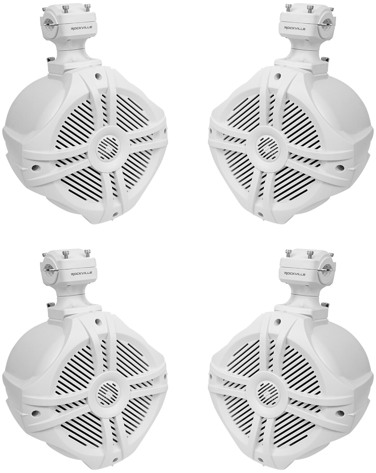 4 Колонки Rockville RWB70W White 65 250 Вт для морского вейкборда с поворотной башней на 360