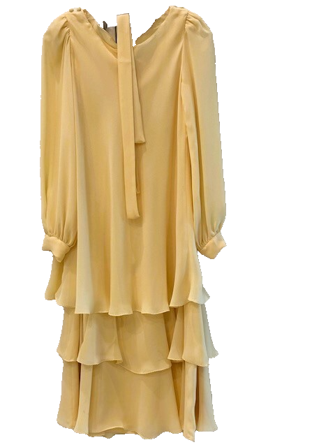 Neiman Marcus Mother of the Bride Yellow Layered Dress Size 4-6 | eBay