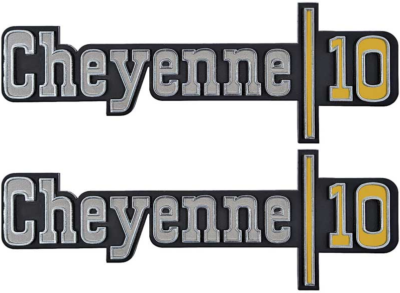 OER Front Fender Silverado 10 Emblem Set For 1975-1980 Chevy Pickup