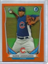 Duane Underwood 2014 Bowman Chrome Orange Refractor Rookie #19/25