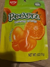 New AMOS Peelerz peelers Gummy Orange Peelable Fruit Tiktok Candy 6oz Sweet