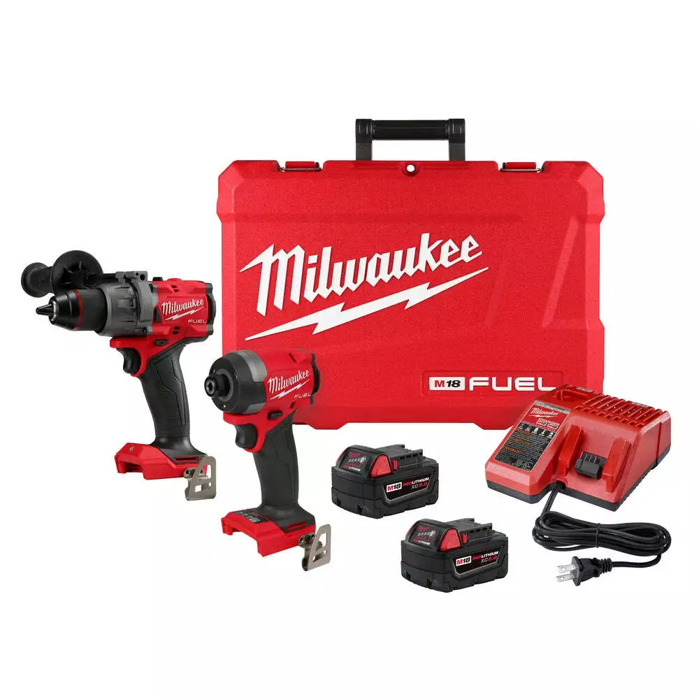 Milwaukee 3697 22 M18 FUEL 18V Cordless 2 Tool Combo Kit w 5.0AH