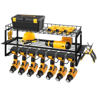 Single Power Drill Rack Garage Power Tool Organizer Wall Mount Cordless Drill Holder Tool ...