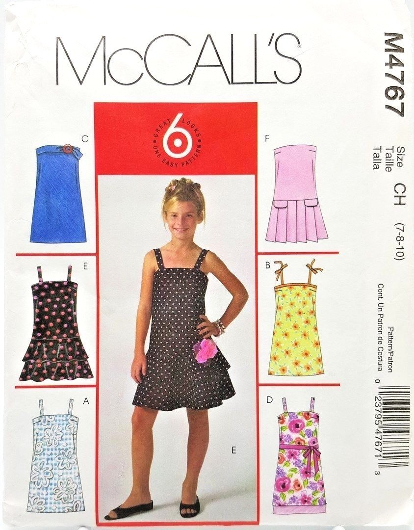 Girls Summer Party Holiday Dress Sewing Pattern M4767 Size 7 8 10 McCalls | eBay Girls Summer Party Holiday Dress Sewing Pattern M4767 Size 7 8 10 McCalls | eBay