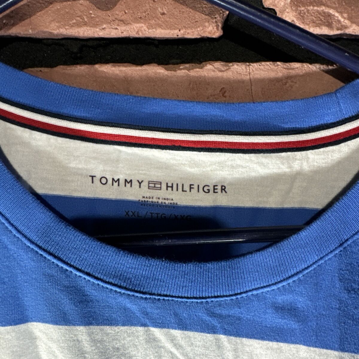 NWT Mens Tommy Hilfiger Short Sleeve Tee Blue, And White NWT Mens Tommy Hilfiger Short Sleeve Tee Blue, And White