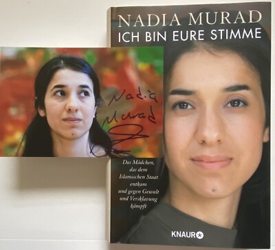 Nadia Murad signiert Buch Nobelpreis Original Unterschrift Signed Autogramm