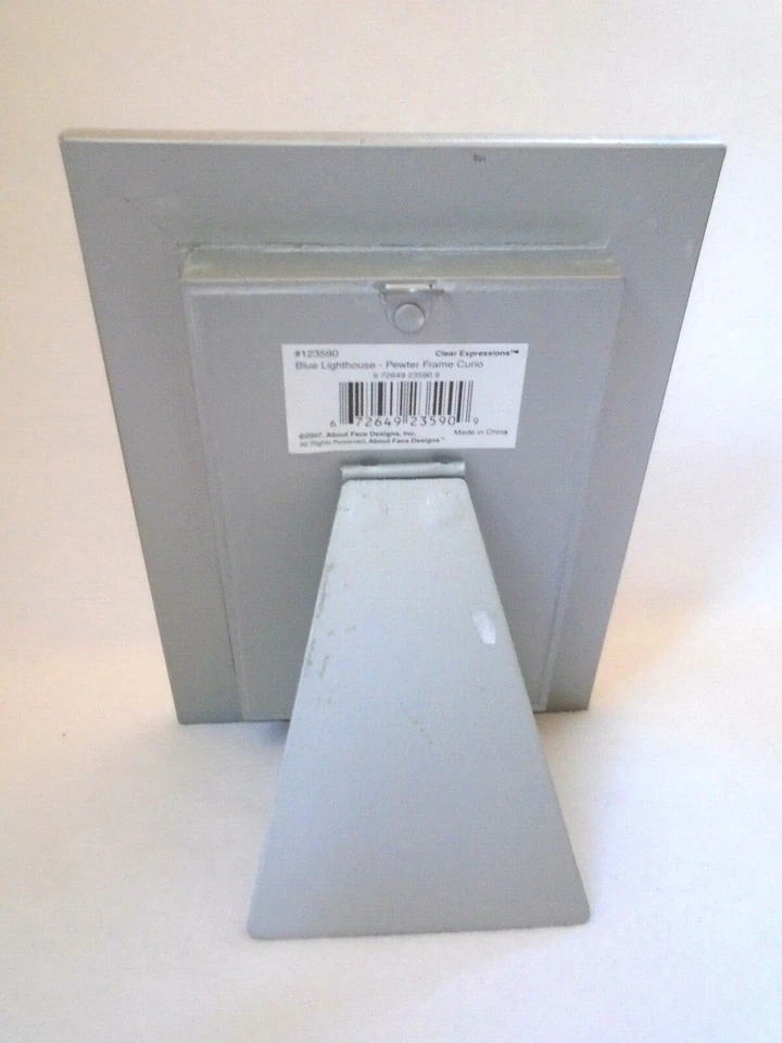 Clear Expressions Inspirational Message Blue Lighthouse Pewter & Wood Frame - Image 4 of 4