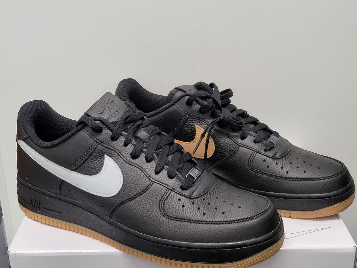 Nike Air Force By UK 11 EUR 46 Black Brown Sliver Gum Brown