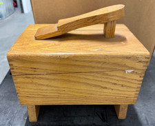 Vintage Kiwi Hand Crafted Shoe-Shine Server Brown Oak Polishing Box with polish