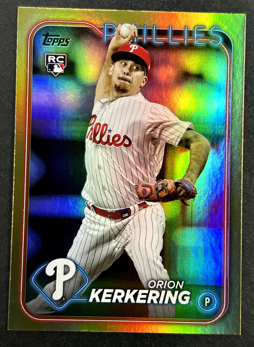 2024 Topps - Orion Kerkering #520 Philadelphia Phillies - RC Gold Foil