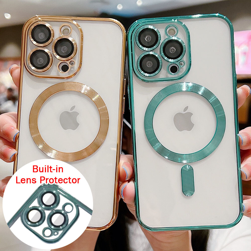 Clear TPU Case Cover with Lens Protector for iPhone 11 12 13 14 15