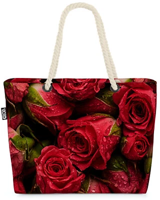 VOID Rosenstrauss rote Rosen Blumen Beach Bag muttertag geschenk geblümt garten rose