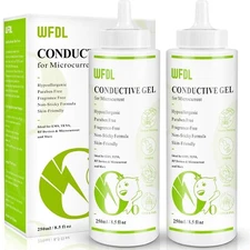 WFDL Conductive Gel Safe and Non-Sticky Microcurrent Gel for Face,8.5 fl oz- 2PK