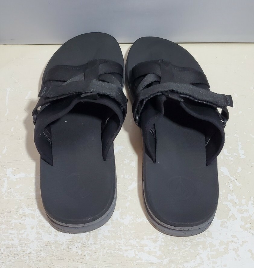 Volcom Black Adjustable Strap Slides Sandals Flip… - image 6