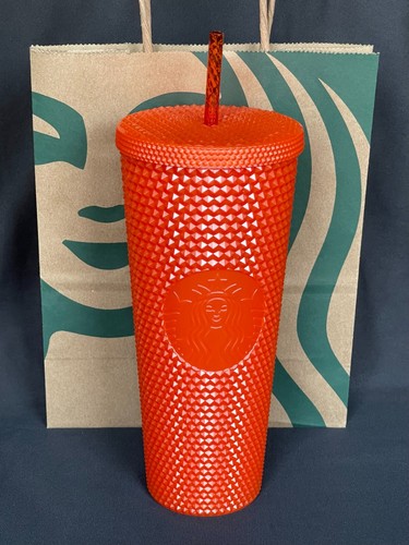 Starbucks 2022 Halloween Released Orange Studded Cold Cup - Venti size - Picture 5 of 5