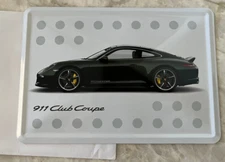 PORSCHE FACTORY ISSUED 911 CLUB COUPE LIMITED EDITION METAL POST CARD NEW
