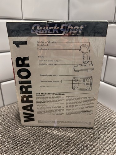 NIP Sealed Quick Shot QS-133 Warrior 1 Gaming Vintage PC Joystick - Picture 2 of 6