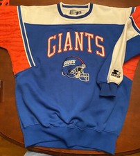 Vintage Starter New York Giants Football Crewneck Sweatshirt NFL Helmet Logo L