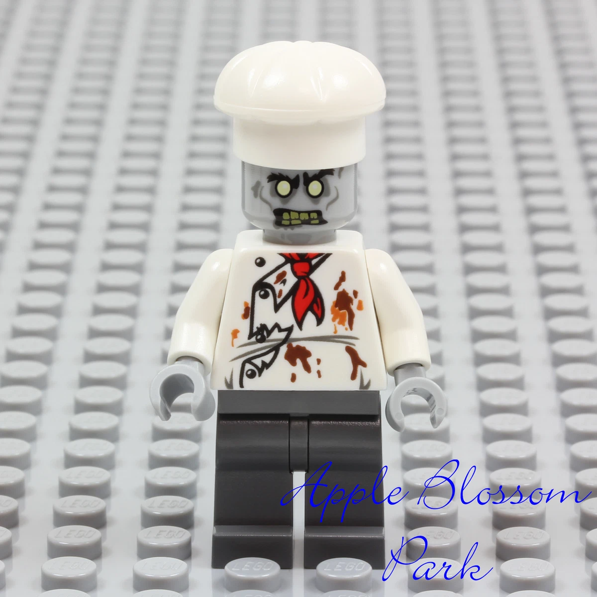 NEW Lego ZOMBIE CHEF MINIFIG Monster Fighters Halloween Head Minifigure 10228