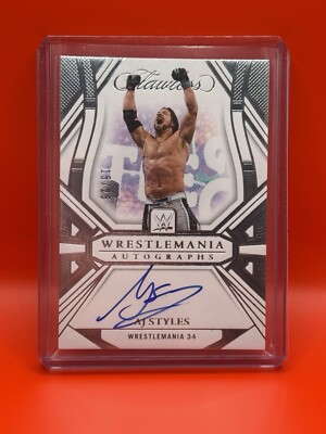 2024 WWE Flawless AJ Styles Wrestlemania Autographs /25 